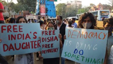 Photo of Protests Held In Bengaluru Against Disha Ravi’s Arrest