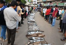 Photo of Hubballi Police Crush More than 200 Modified Silencers under Road Roller